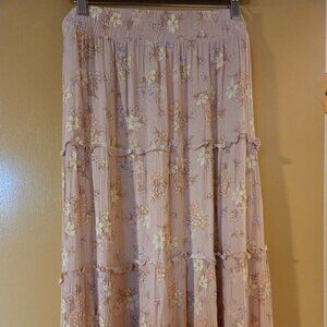 Size XL - Wild Skye Tiered Maxi Skirt